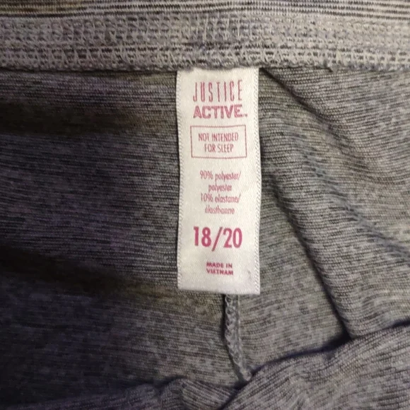Justice Active Yoga Pants Size 18/20 - Picture 3 of 5
